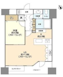 パレ・ソレイユ東京日本橋 303 間取り図