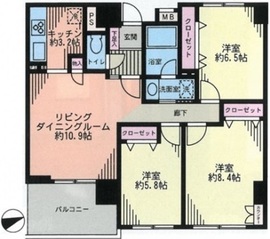 ベラカーサ広尾 101 間取り図