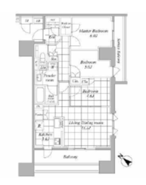 ドレッセ都立大学 3階 間取り図