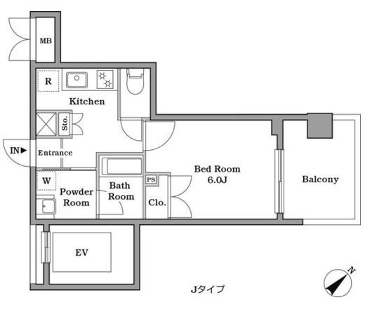 レジデンス西馬込 608 間取り図