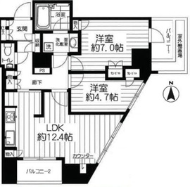 プラウドタワー本郷東大前 17階 間取り図