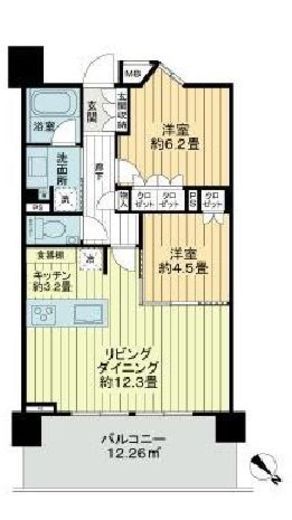 アトラス日暮里 10階 間取り図