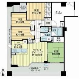 セントスクエア武蔵小杉 10階 間取り図