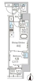パークアクシス森下 705 間取り図