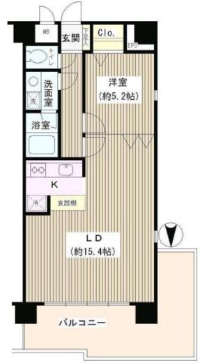 コアシティ中野坂上 801 間取り図