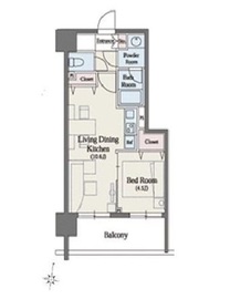 南麻布パークハイツ 602 間取り図