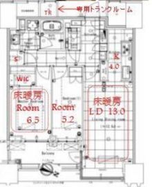 パークコート文京小石川ザ・タワー 37階 間取り図