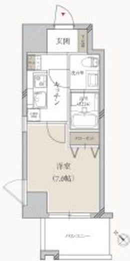 プライマル月島 501 間取り図