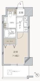 プライマル月島 304 間取り図