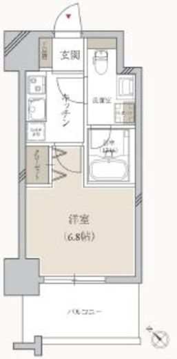 プライマル月島 305 間取り図