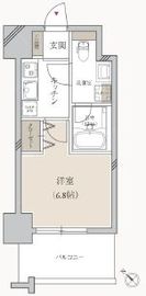 プライマル月島 405 間取り図