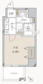 プライマル月島 306 間取り図