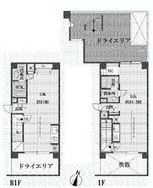 レガリア都立大レジデンス 1階 間取り図