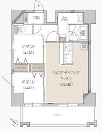 プライマル月島 1001 間取り図