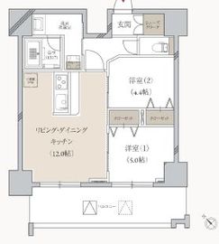 プライマル月島 702 間取り図