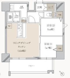 プライマル月島 703 間取り図