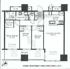 パークコート千代田富士見ザ タワー 31階 間取り図