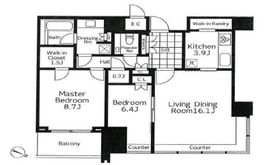 THE ROPPONGI TOKYO CLUB RESIDENCE 33階 間取り図