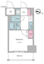 レジディア東品川 611 間取り図