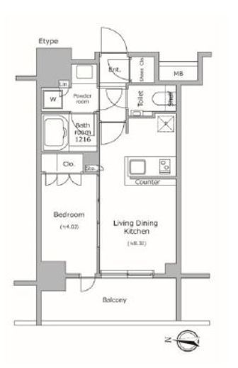 クレヴィア日暮里 THE RESIDENCE 2階 間取り図