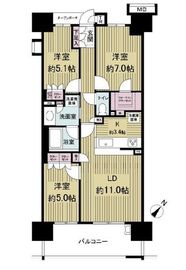 東京フロントコート 11階 間取り図