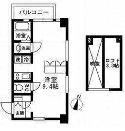 レジディア代々木2 503 間取り図