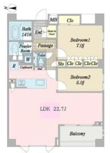 エクセレントシティ自由が丘 3階 間取り図