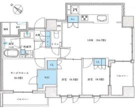 リビオ文京茗荷谷 3階 間取り図