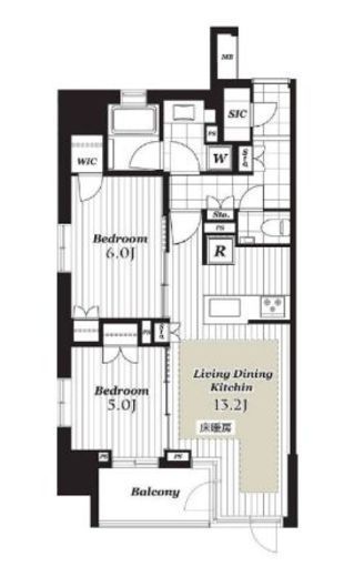 オープンレジデンシア日本橋横山町 8階 間取り図