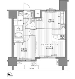 センテニアル王子神谷 6階 間取り図