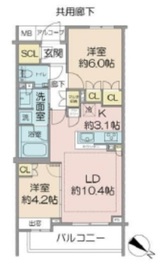 オーベル目黒 4階 間取り図