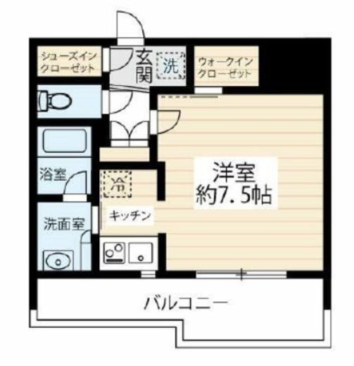 ジェノヴィア水天宮前スカイガーデン 5階 間取り図
