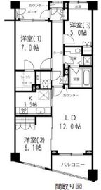下北沢パークハウス 2階 間取り図