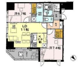 フォレンツタワー文京千石 802 間取り図