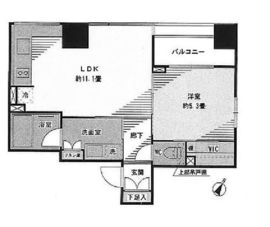 コスモグラシア人形町 2階 間取り図