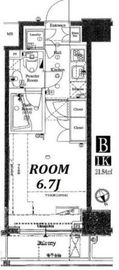 アクサス代々木アジールコート 3階 間取り図