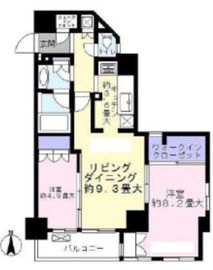 グローリオ東新宿 5階 間取り図