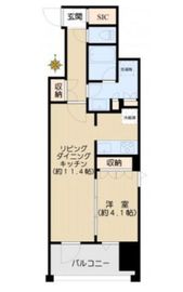 サンウッド錦糸町フラッツ 5階 間取り図