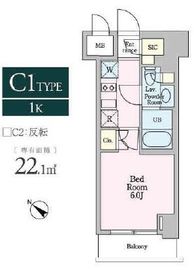 リビオメゾン戸越銀座 203 間取り図