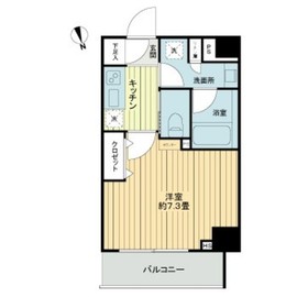 フレシア中目黒 401 間取り図