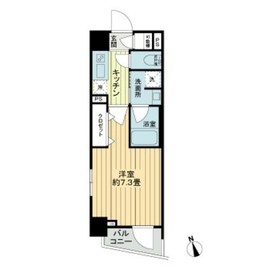 フレシア中目黒 406 間取り図