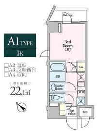 リビオメゾン戸越銀座 701 間取り図