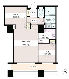 スカイライトタワー 21階 間取り図