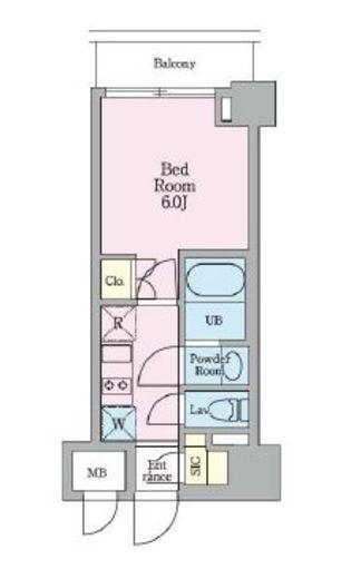 リビオメゾン戸越銀座 408 間取り図