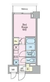 リビオメゾン戸越銀座 808 間取り図