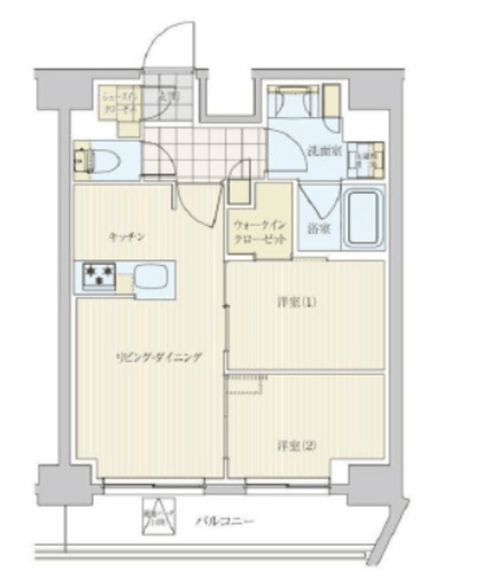 リビオメゾン戸越銀座 1501 間取り図
