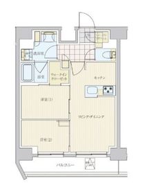 リビオメゾン戸越銀座 1406 間取り図