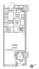 スタイリオ元住吉2 206 間取り図