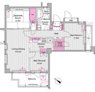 プライムアーバン新宿夏目坂タワーレジデンス 313 間取り図