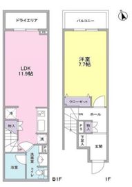 ストーリア等々力 104 間取り図